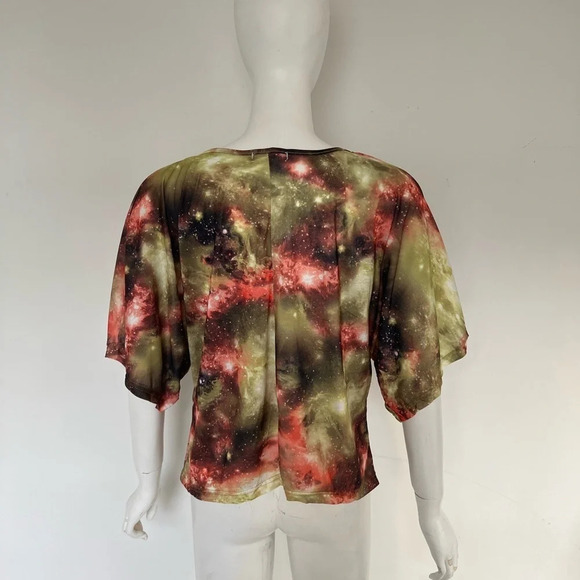 ANGELA Womens Sz Medium Cosmos Space Dolman Short Sleeve Top NWOT M - Picture 9 of 10